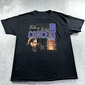 Elton John Shirt Herren XL schwarz Tour 2014 In Concert Band Tee doppelseitig Y2K - Bild 1 von 8