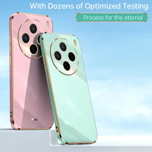 Fashion Candy Plating Frame Soft Rubber Back Skin Case Cover For ViVO X200S 5G - Picture 1 of 21
