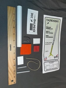 RARE Vintage Semroc ThunderBee Parts Pieces Decal Tube Cord NOT FULL KIT - Picture 1 of 8