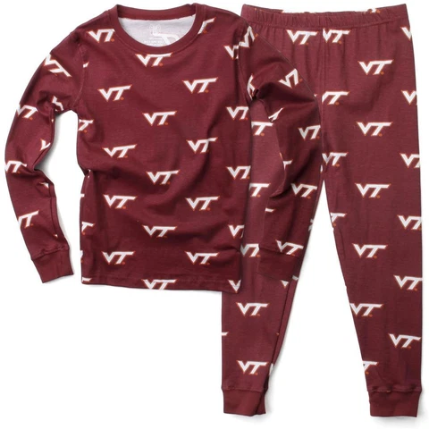 Kids Virginia Tech VT Hokies Matching PJs Family Matching Pajamas Cover