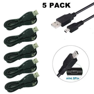 5x 1M Mini USB Cable USB 2.0 A Male To Mini B 5 Pin Male PC Data Cable Cord - Picture 1 of 5