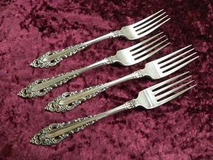 ROYAL GRANDEUR 4 Dinner Forks Oneida Community Silverplate VERY FINE - Picture 1 of 3