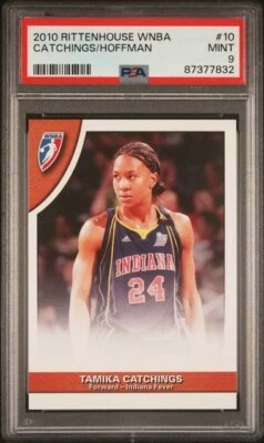 2010 Rittenhouse WNBA Tamika Catchings/Ebony Hoffman PSA 9 Indiana Fever - Image 1 of 2