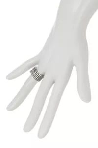 Anillos apilables decorativos contemporáneos Freida Rothman - Juego de 4 - Talla 6 - Imagen 1 de 10