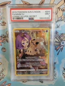 PSA 9 MIMIKYU 2019 POKEMON SUN & MOON COSMIC ECLIPSE 245 FULL ART SECRET RARE - Picture 1 of 2