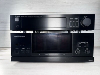 Yamaha M-45 Power Amplifier/ Yamaha C-50 Pre-Amplifier 650 Watts, Japan Black - Image 1 of 4