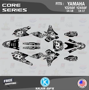 Graphics Kit for Yamaha YZ250F (2014-2018) & YZ450F (2014-2017) Core - WHITE - Picture 1 of 4