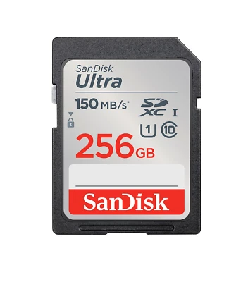 SanDisk 256GB Ultra SDXC Card, 150 MB/s Read Speed, SDSDUNC-256G-GN6IN - Bild 1 von 4