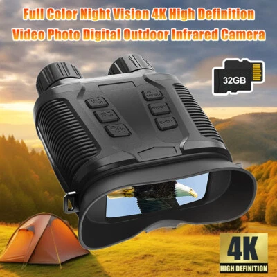 Night Vision Digital Infrared Camera Binocular Full Color 4K Video Photo NV3280 - Image 1 of 4
