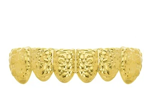 Nugget Fashion GRILLZ Hip Hop Small Plain Gold Toned Under Bottom Teeth S 616 G - Picture 1 of 3