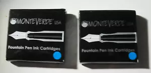 12 CARTUCHOS DE TINTA DE PLUMA FUENTE UNIVERSAL CORTOS MONTEVERDE - VERDE - Imagen 1 de 1