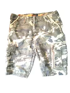 Pantaloncini cargo decimali uomo 34 cuciture interne 11" mimetici usati in ottime condizioni tasche frontali piatti tattici - Foto 1 di 7