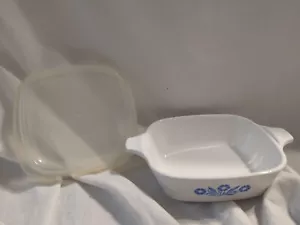 Corning Ware Blue Cornflower Petite Pan, #P-41, w/ Plastic Lid - PRE-OWNED - Picture 1 of 12
