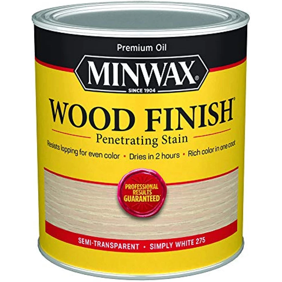 Minwax 700524444 Wood Stain White 1 QT Can