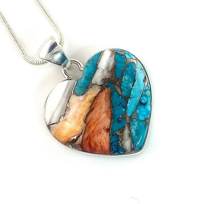 Oyster Copper Turquoise Gemstone 925 Sterling...