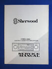 Sherwood Crd-300 Cassette Car Audio Service Manual Original Factory Issue