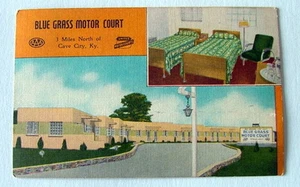 1949 POSTCARD THE BLUE GRASS MOTOR COURT CAVE CITY KENTUCKY - Picture 1 of 1