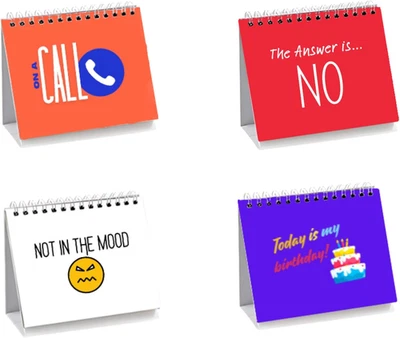 Divertidos accesorios de escritorio de oficina - Tarjetas Moody para todos los estados de ánimo - Únicos y humorísticos Foto 1 de 4