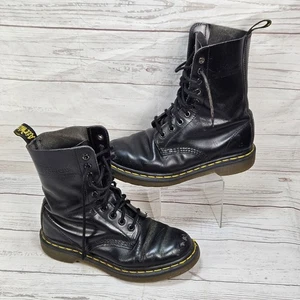 Dr. Martens 1490 Boots US Size M-5 / W-6 Black Leather Lace Up Combat AirWair  - Picture 1 of 7