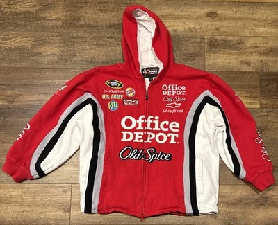 VTG Mens 2XL NASCAR Chase Authentics #14 Tony Stewart Office Depot Hooded Jacket - Image 1 of 4