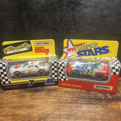 Lote Matchbox Superstars 1:64 NASCAR #24 DuPont 1995 y #7 Alan Kulwicki 1994 como nuevo Foto 1 de 4