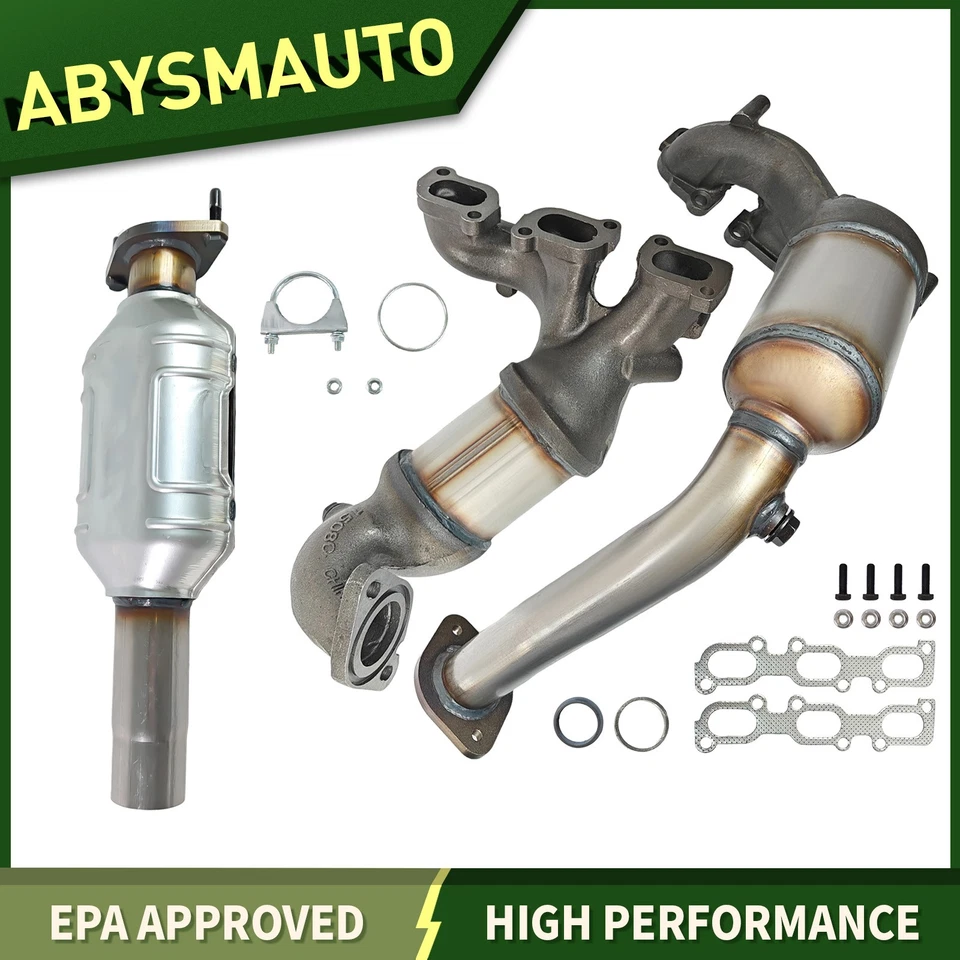 3x Front & Rear Catalytic Converter For 2006-2009 Ford Fusion/Mercury Milan 3.0L Foto 1 de 4