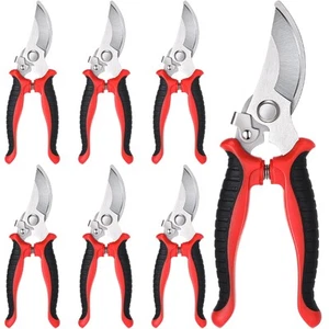 6 Pcs Garden Bypass Pruning Shears Bulk Heavy Duty Gardening Scissors Stainle... - Picture 1 of 7