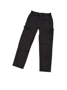 American Eagle Women's Stretch Straight Leg Cargo Pants Size 6, Black/Gray - Picture 1 of 7