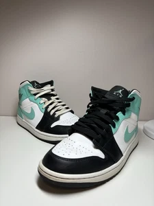 Nike Men’s Air Jordan 1 Mid White/Tropical Twist |554724-132| - Size 10.5 - Picture 1 of 16