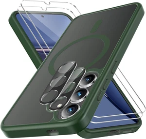 For Samsung Galaxy S25 plus Case, with Tempered Glass Screen Protector + Camera  - Picture 1 of 12