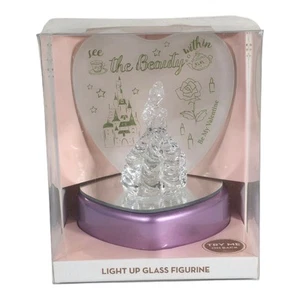 Disney's Light Up Glass Statuina Principessa Campana "Bellezza Incantata" da Collezione - Foto 1 di 9