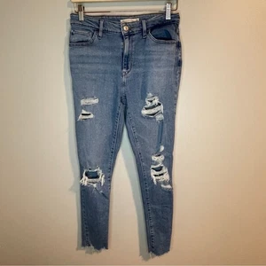 Jeans skinny Levi's classico blu strappato vita alta 28 - Foto 1 di 7