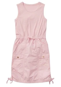 Justice Girls Cargo Dress Pink 12/14 Elastic Waist Cinched Sides Pockets Logo - Picture 1 of 12