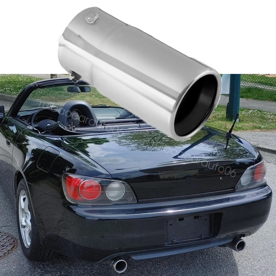 Stainless Steel Chrome Rear Exhaust Pipe Tail Muffler Tip For 2002 Honda S2000 Foto 1 de 4