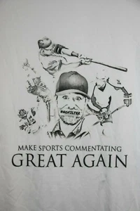 Make Sports Commentating Great Again T-Shirt Large in weiß - Bild 1 von 5