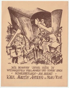 KARL ERICH MERSEBURGER: Umzugsanzeige für Karl Martin Andres und Frau - Imagen 1 de 1