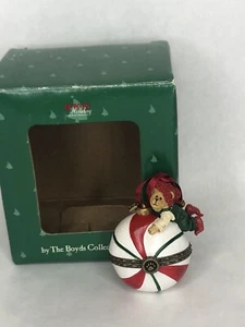Caja de baratijas con bisagras Boyds Bears menta adorno colgante 2"" #25208 - Imagen 1 de 5