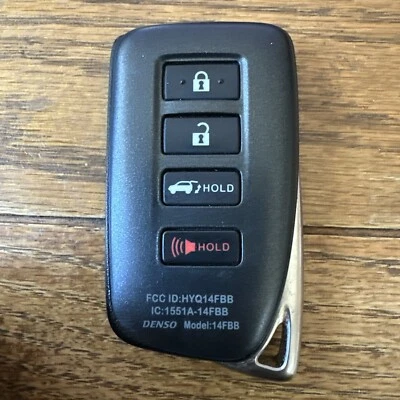 OEM LEXUS RX350 RX450 LX570 SMART KEY REMOTE FOB  HYQ14FBB BLACK LOGO UNLOCKED - Image 1 of 4