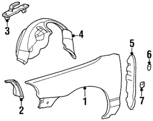 Forro de guardabarros original Ford F8RZ16103AA Foto 1 de 1