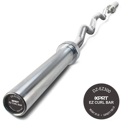 XPRT Fitness 74"" Olympic EZ Curl Barbell Extra Largo Eje Longitud 45"" Foto 1 de 4