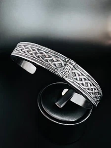 Thors Hammer Armreif Edelstahl Odin Armband Ewiger Knoten Wikinger Biker 92 - Bild 1 von 6