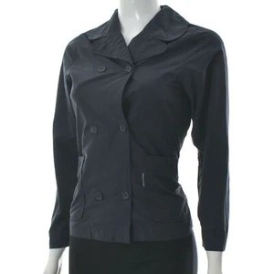 Marc O'Polo Women's Double Breasted Short Blazer Jacket Grey Size M/140 Genuine - Picture 1 of 6