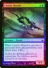 Caustic Hound FOIL Mirrodin Besieged NM Black Common MAGIC MTG CARD ABUGames