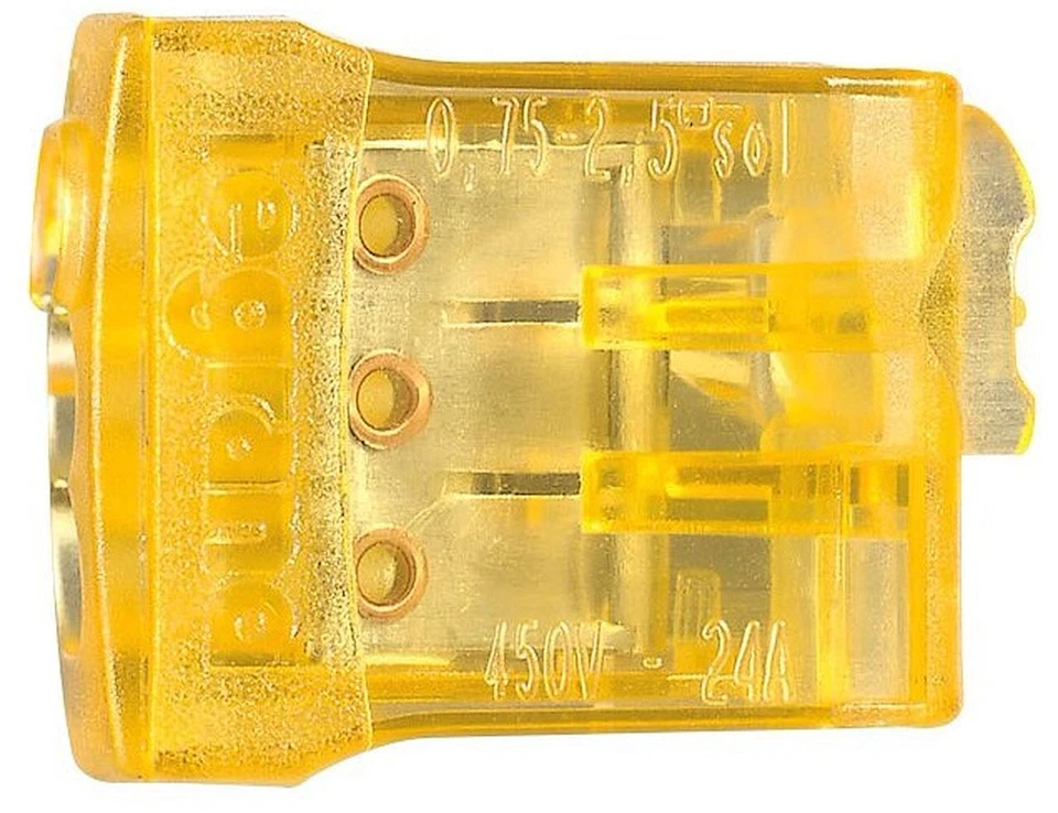 Borne connexion Nylbloc auto pour 3 fils - 24A - 450V~  orange LEGRAND  034323 - Photo 1/1