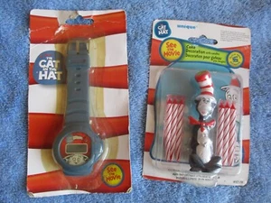 CAT IN THE HAT DR SEUSS TOY figure candles watch in packet rare spares .. - Picture 1 of 2