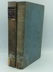 BIBLIOTHECA AMERICANA NOVA by O. Rich - 1835 - 2 Vol. - vintage - reference - Imagen 1 de 7