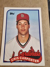 1989 Topps Cris Carpenter #282 Rookie St. Louis Cardinals
