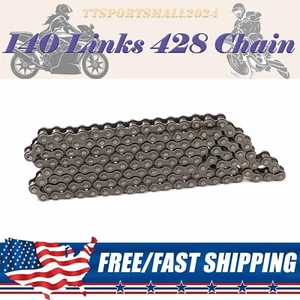 140 Links 428 Chain For ATV Quad 70cc 90cc 110cc 125cc 150cc Dirt Bike Go Kart - Picture 1 of 7