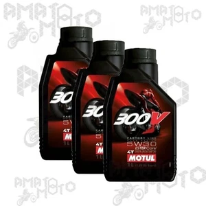3 LITRI OLIO MOTORE MOTUL 4T MOTO SINTETICO 300V 5W30 FACTORY LINE ROAD RACING - Foto 1 di 1