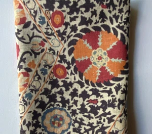 Lee Jofa Turkistan Spice /Ebony Designer Fabric Remnant 24x24" - Picture 1 of 3